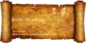 Koth Gizella névjegykártya