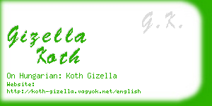 gizella koth business card